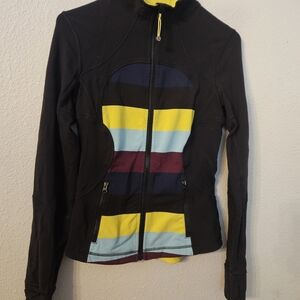 O.G Define Lululemon Striped Athletic Jacket with emergency hairtie